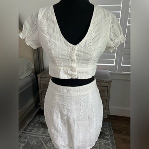 Windsor two piece cotton mini skirt set